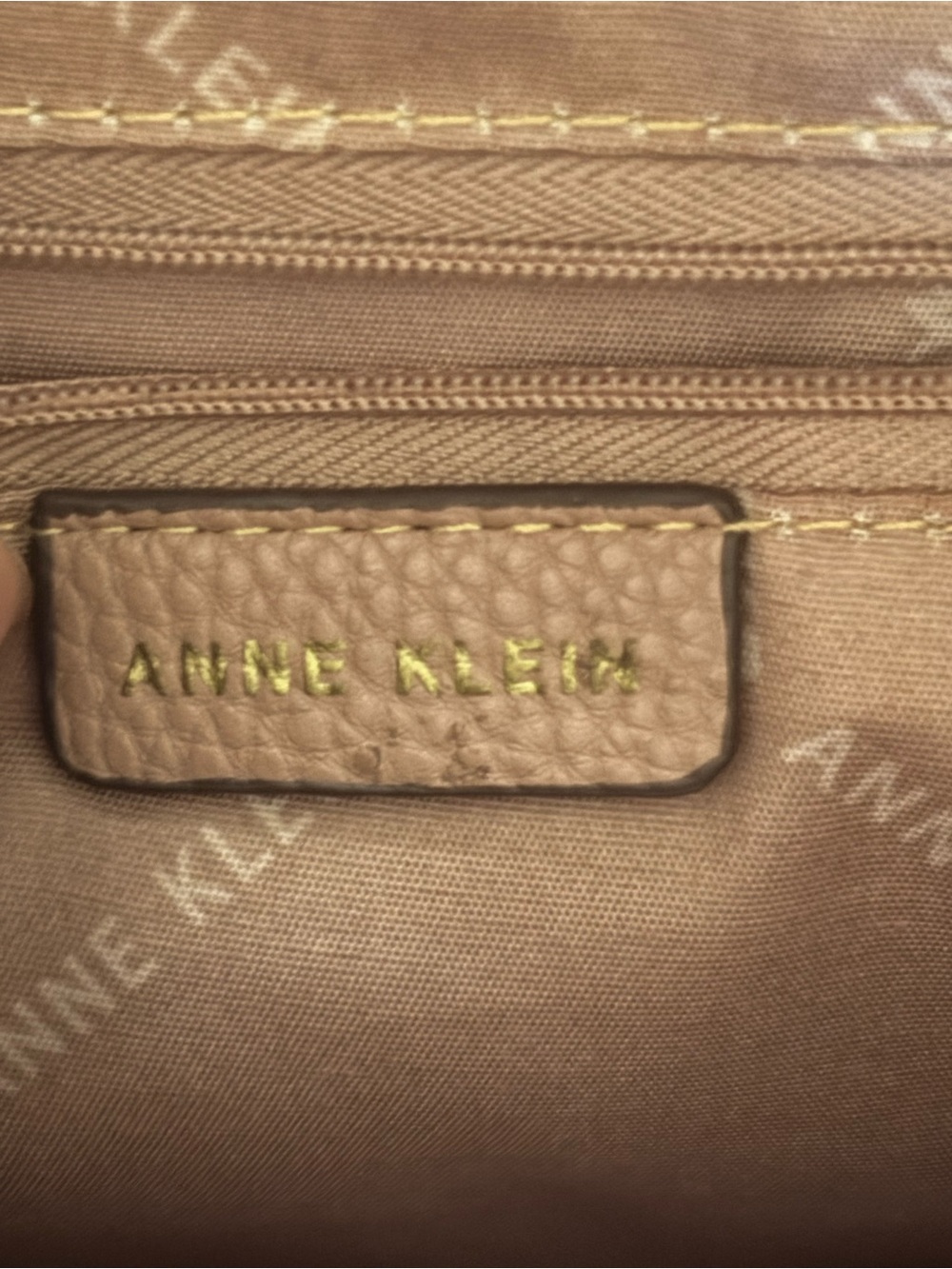Anne Klein Blush Pebble Leather Shoulder Satchel with Scarf Accent - Picture 6 of 10